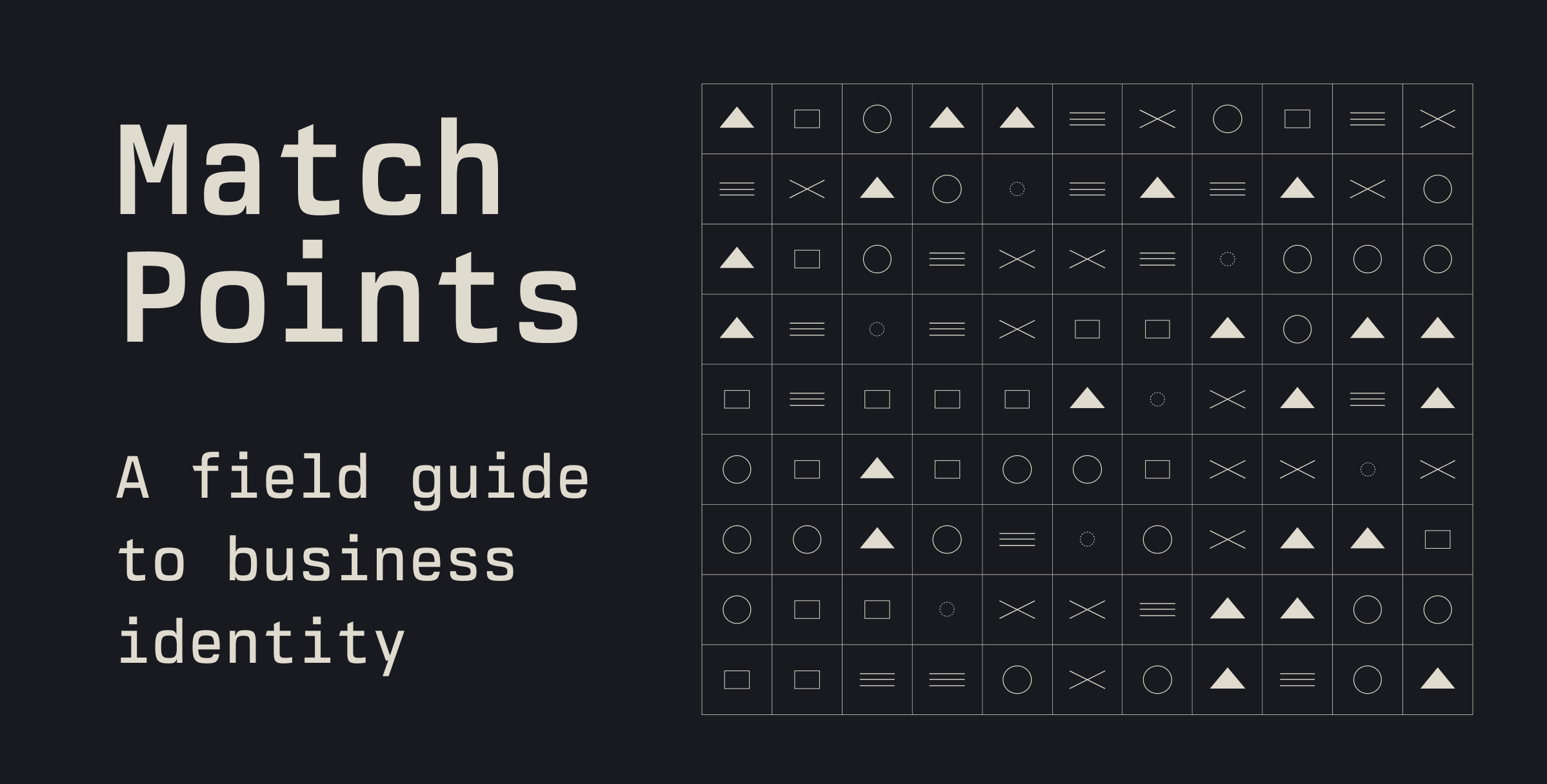 Match Points: A Field Guide to Business Identity 