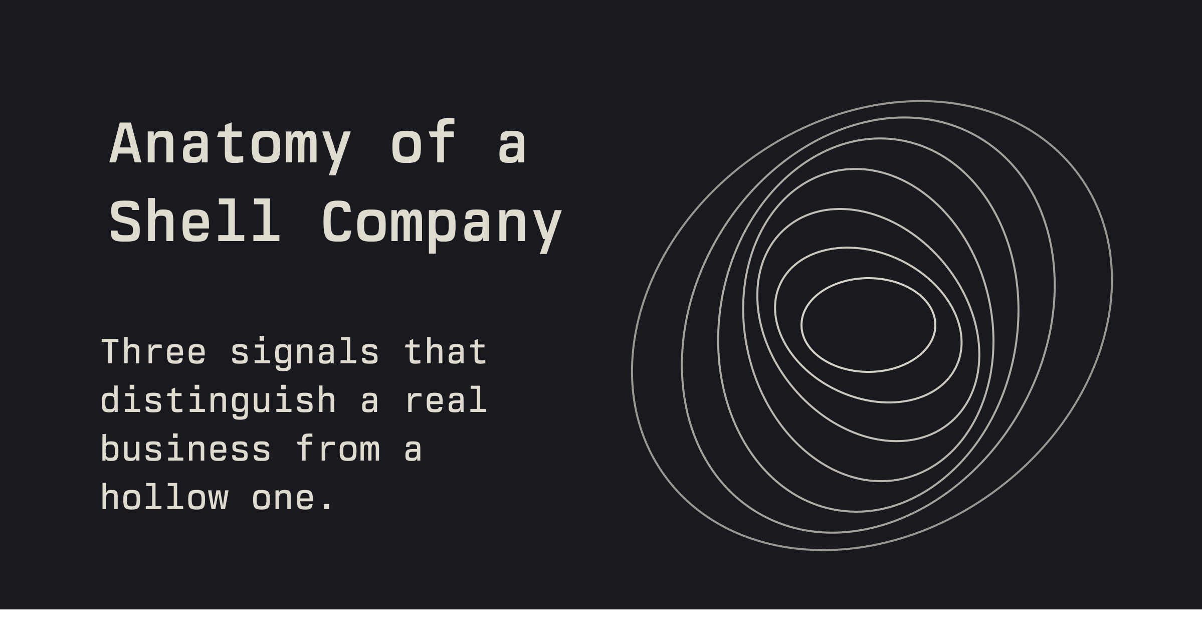 Enigma Newsletter: Anatomy of a Shell Company